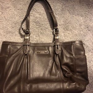Coach pleated handbag
